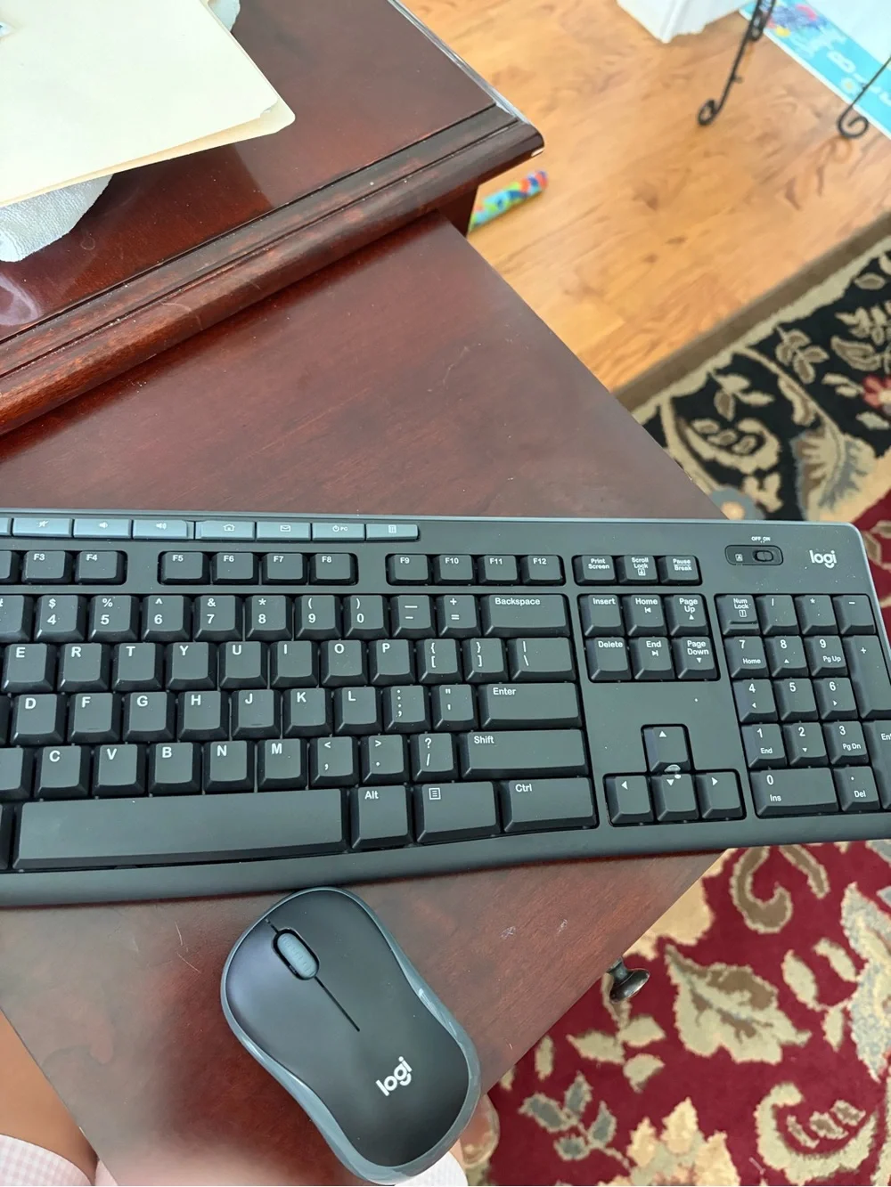 Logitech Black Slim Wireless Keyboard and Mouse Set